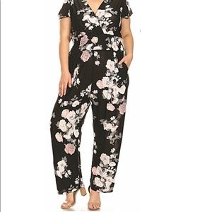 2X Black with Flower Print